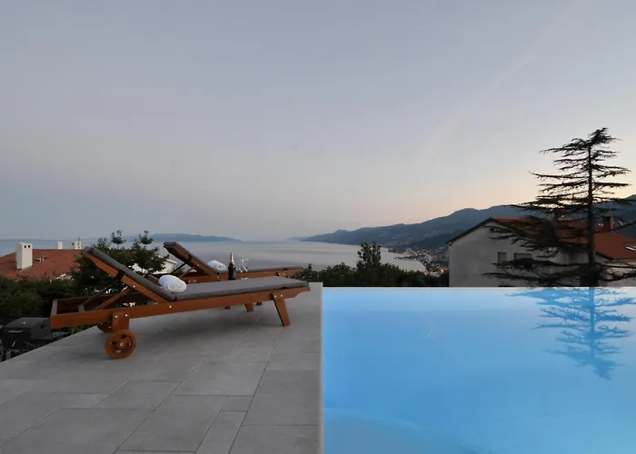 Maelynn Opatija With Heated Pool And Sea View וילה
